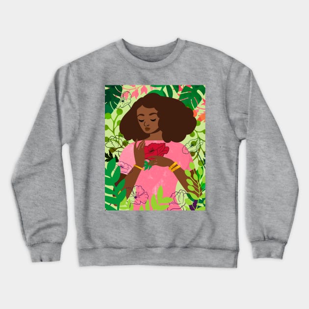 Poppy in August Crewneck Sweatshirt by tabithabianca